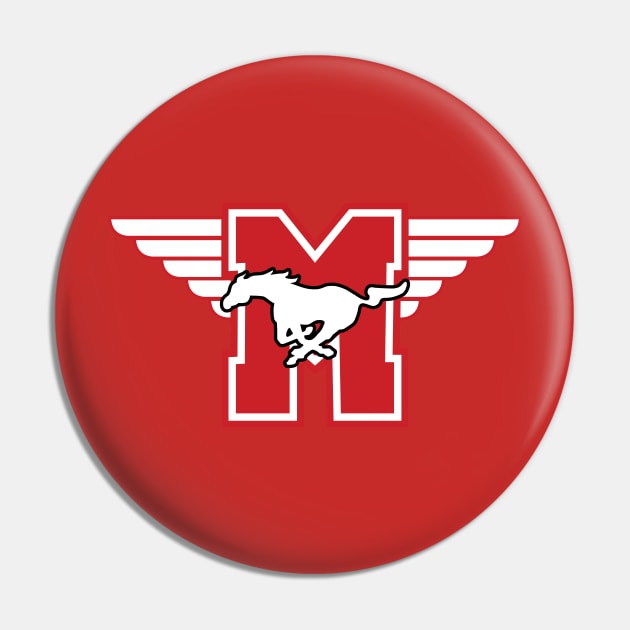 Hamilton Mustangs Pin by HeyBeardMon