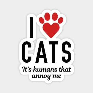 I Love Cats Magnet