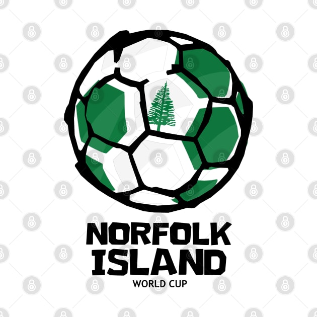 Norfolk Island Football Country Flag by KewaleeTee