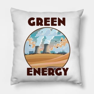 Green Energy Logo Pillow