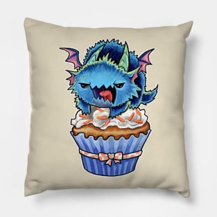 Cupcake dragon angry static Pillow