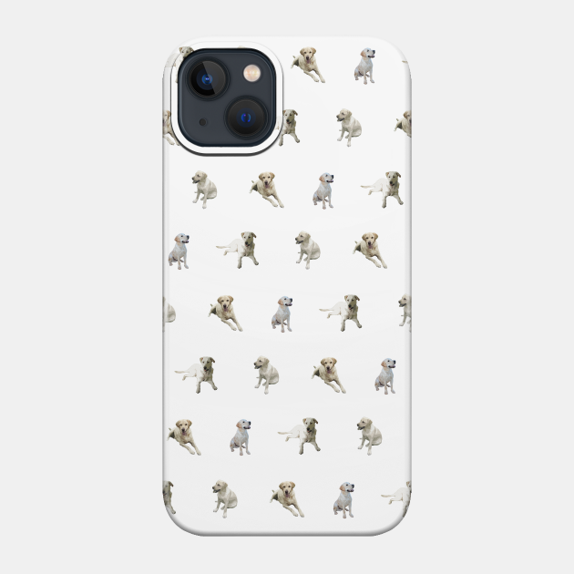 Labrador Retriever Pattern (White) - Labrador Retriever Pattern White - Phone Case