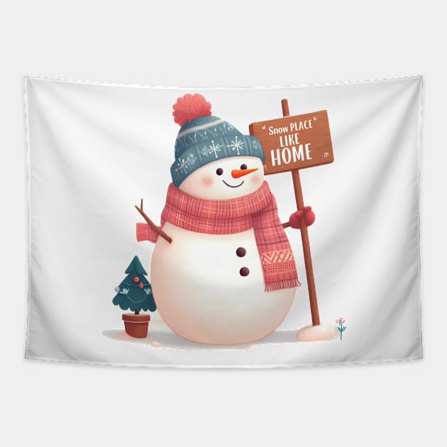 Snowman: Snow Place Like Home Tapestry by Abystoic