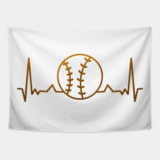 Baseball Heartbeat Tapestry