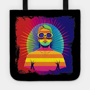 Colourful LGBT design for Pride Month: celebrate diversity and acceptance. Tote