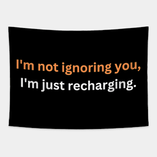 I'm not ignoring you, I'm just recharging. Tapestry