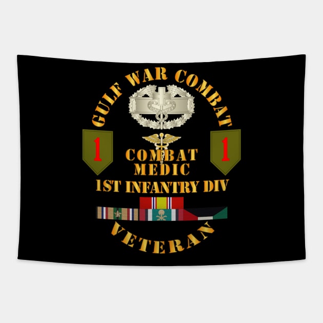 Gulf War Combat Vet w 1st ID - Combat Medic wo Map Tapestry by twix123844