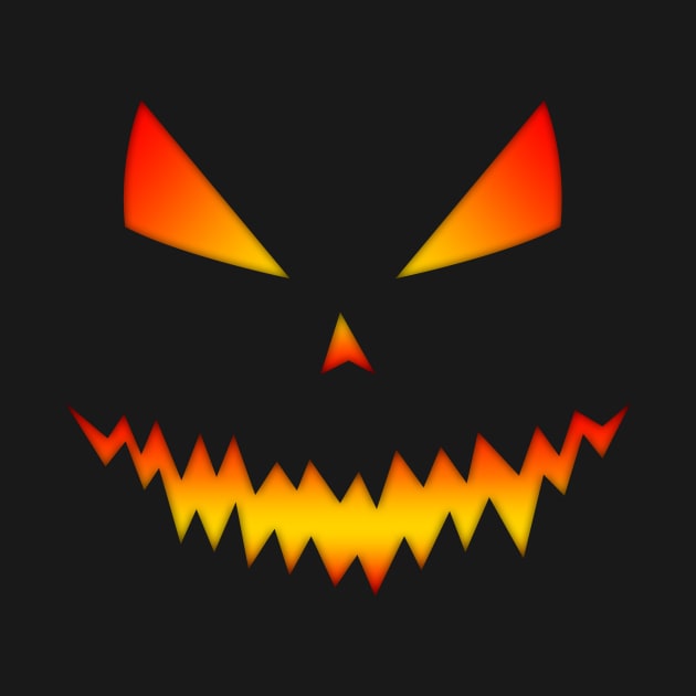 Halloween pumpkin Jack OLantern cool scary evil orange yellow face by PLdesign