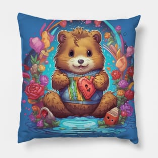 Cute Baby Beaver Pillow