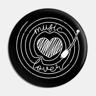 Vinyl music lover Pin