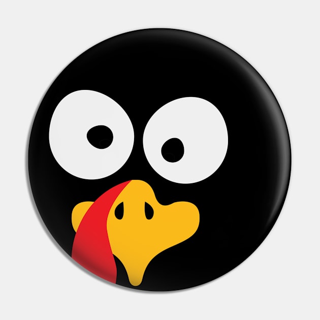 Thanksgiving Turkey Face Pin by Bourdia Mohemad