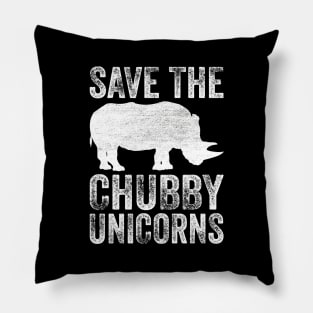 Save The Chubby Unicorns Funny Rhino Pillow