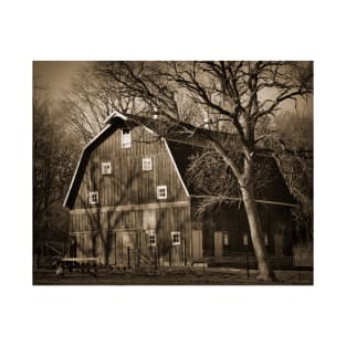 Red Barn In Sepia T-Shirt