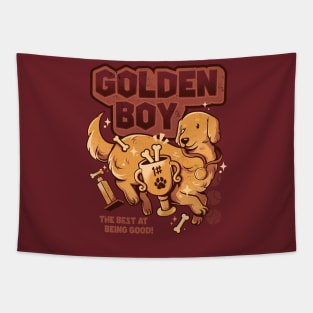 Golden Boy - Cute Golden Retriever Dog Gift Tapestry