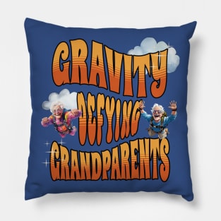 Gravity Defying Grandparents, thrilling Pillow