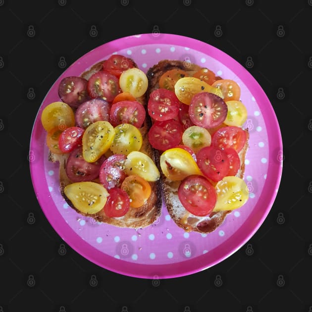 Tomato Pink Plate by ellenhenryart