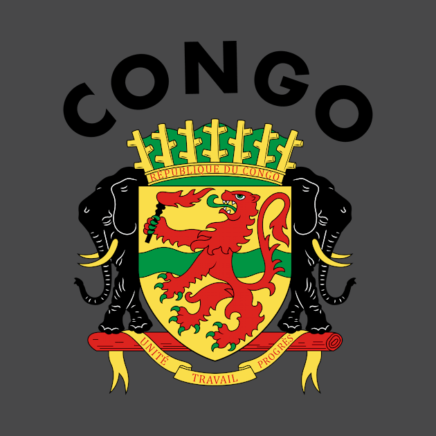 Congo Coat Of Arms w/ Words by gpam