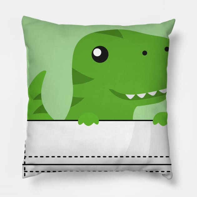 Pocket Dino Pillow by TinPis