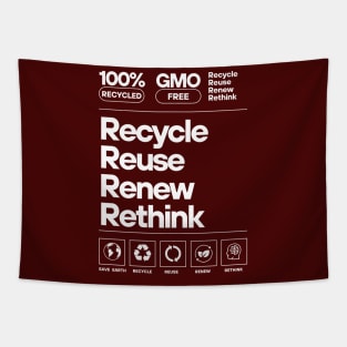 Recycle Reuse Renew Rethink To Help The Planet Tapestry