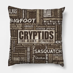 Cryptids The Hairy Hominids Pillow