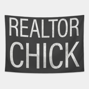 Realtor Chick / Retro Style Real Estate Typography Design Tapestry