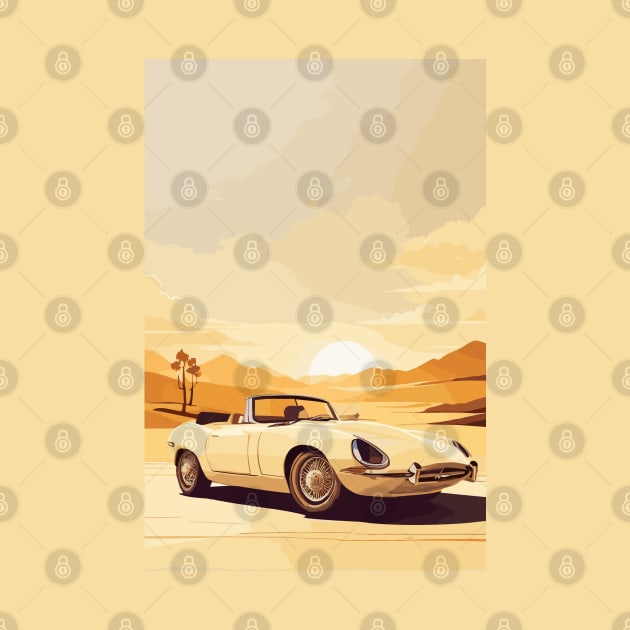 Vintage Car Desert Poster by VENZ0LIC