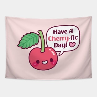 Cute Cherry Have A Cherryfic Day Tapestry