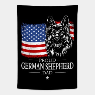 German Shepherd Dad American Flag patriotic dog Tapestry