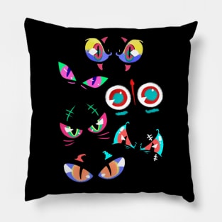 Halloween - Spooky eyes colors Pillow