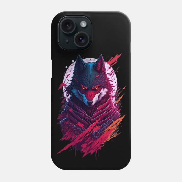 Evil ninja wolf Phone Case by BrokenSpirit