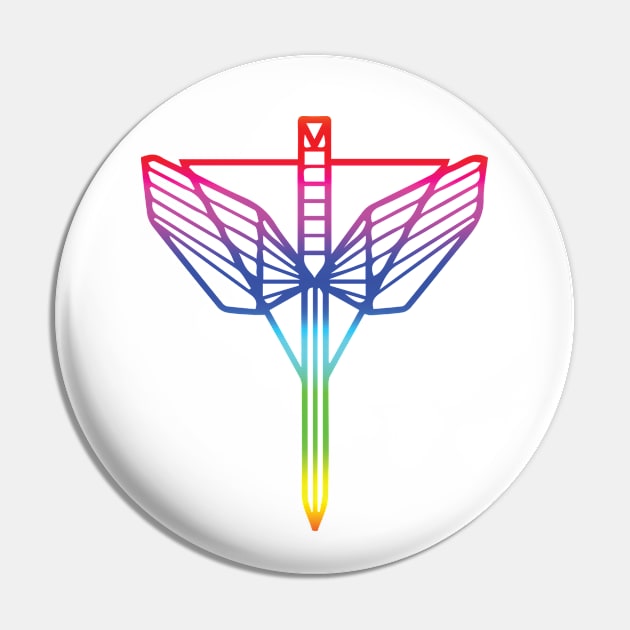 The Shield Symbol (Rainbow) - Wynonna Earp Pin by Queerdelion