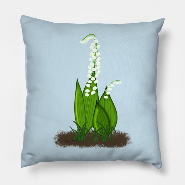 Lily of The Valley Pillow by ButterflyInTheAttic