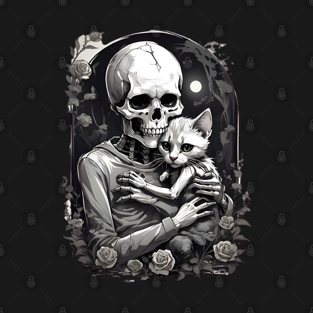 Skeleton Cuddle Cat by VisionDesigner