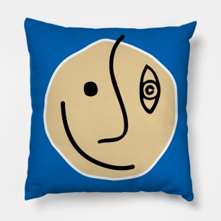 abstract smile NFT Pillow