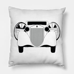 Rolls Royce Ghost Vintage Black Outline Pillow