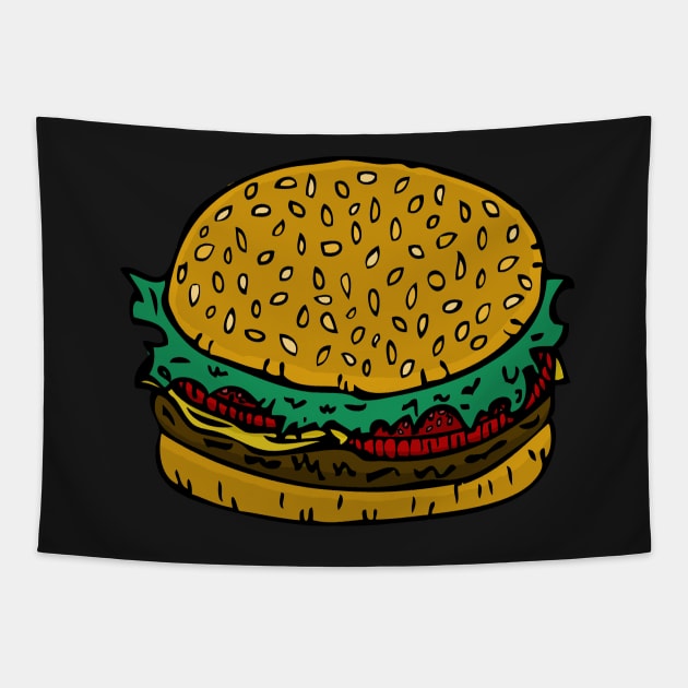 Cheeseburger #5 Tapestry by RockettGraph1cs