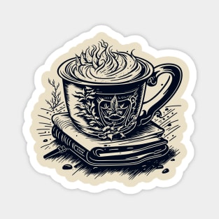 Coffee and books Magnet