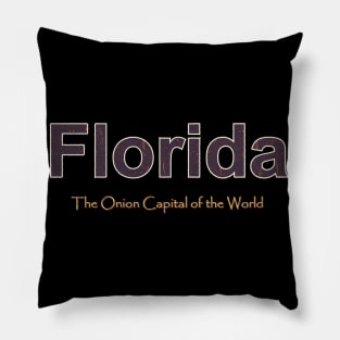 Florida Grunge Text Pillow