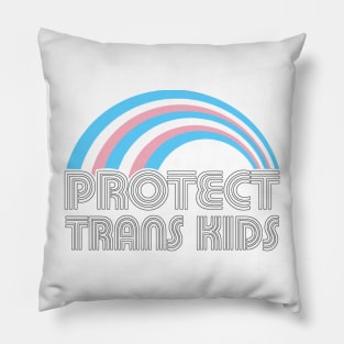 Protect Trans Kids Rainbow Pillow