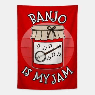 Banjo Is My Jam Banjoist Musician Funny Tapestry