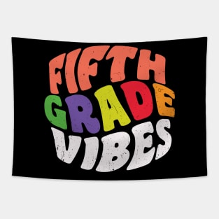 Back To School Fifth Grade Vibes Tapestry