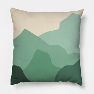 Minimalistic Abstract Snow Mountains Pillow