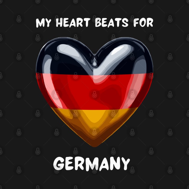 My Heart Beats For Germany Flag by Graceful Designs