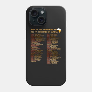 Beer In The Languages Of All 54 Countries Africa | African Explorer | Beer Dad | Nou Gaan Ons Braai | Fathers Day Phone Case