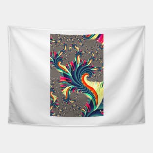 Colourful Fractal Spirals Tapestry