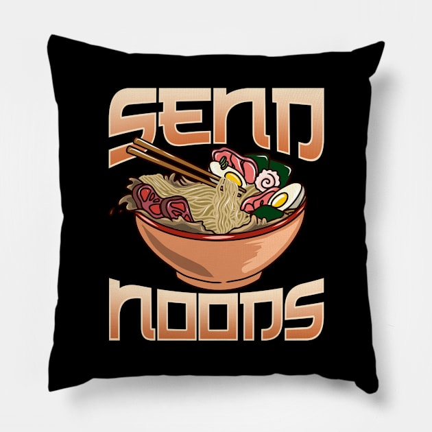 Send Noods Anime Gaming Pho Ramen Noodle Pun Pillow by theperfectpresents