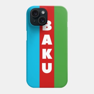 Baku City in Azerbaijani Flag Vertical Phone Case