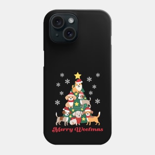 Dog Christmas Tree Merry Woofmas Dog Lover Gift Phone Case
