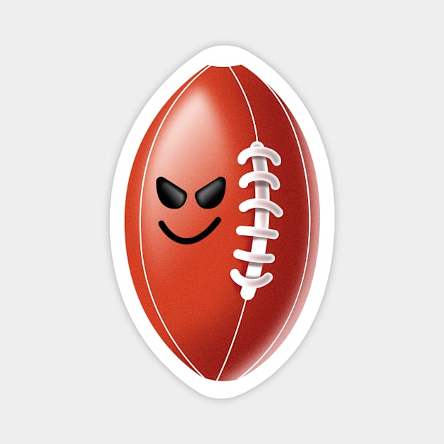 nuaghty football ball Magnet by abdoos