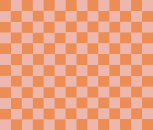 Checkered Pattern - Coral and Orange Magnet